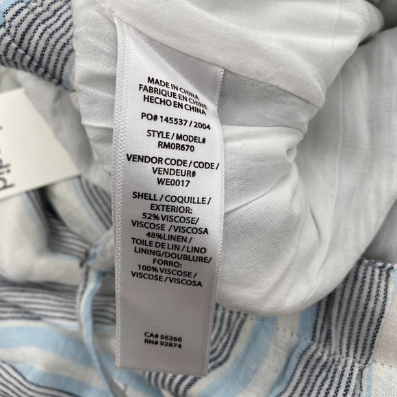 Splendid NWT Sea Stripe Jumpsuit Convertible Side Tie Pockets Wide Leg Small New - Picture 8 of 9